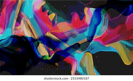 abstract background featuring artistic texture, diagonal shapes in a variety of vibrant colors,