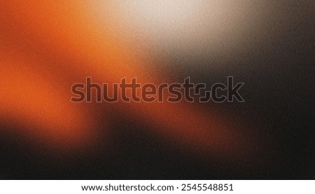 Abstract background featuring a blend of orange, black, and white with a prominent grainy texture