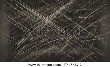 Abstract background featuring a complex network of light, thin lines crisscrossing a dark, textured surface, evoking a scratched or worn appearance.
