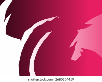 An abstract background featuring a dynamic swirl of magenta and white, blending a fluid motion with sharp, geometric edges. This modern and artistic design is perfect for digital wallpapers.