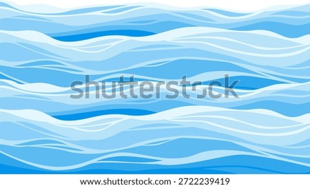 An abstract background featuring layered blue waves with varying shades of blue and white. The waves create a sense of fluid motion and depth, with smooth, flowing lines. The overall design is clean and modern, suitable for various design applications.
