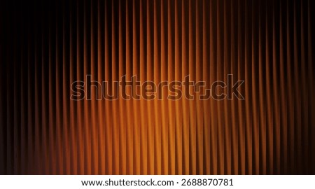 Abstract background featuring a sleek gradient of warm orange blending into black with vertical lines. Ideal for design projects.