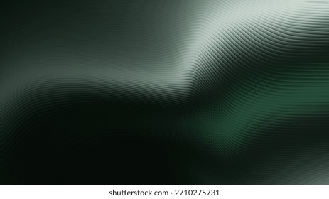 Abstract background featuring smooth, flowing green gradient waves. The modern texture creates a dynamic and visually appealing design with subtle light and shadow play.