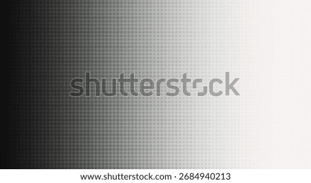 An abstract background featuring a smooth transition of a dot pattern from black to white, creating a modern and retro pop-art aesthetic for digital and print media.