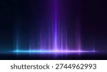 An abstract background featuring vibrant vertical and horizontal glowing neon light lines on a dark blue and purple gradient.