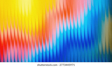 Abstract background featuring a vibrant vertical gradient with a textured, rippled effect, transitioning through shades of yellow, orange, red, and blue.