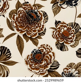abstract background floral pattern work, suitable for fabric printing, mixed flowers