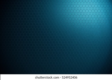 Abstract background of futuristic surface with hexagons. 3d rendering