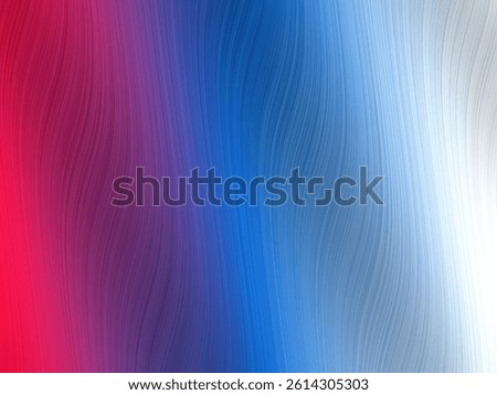 An abstract background with a gradient of red, blue, and white tones arranged in a smooth, wavy pattern, creating a visually appealing texture.