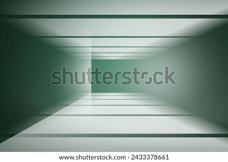 An abstract background graphic of architecture, a background of an empty space platform, a wall concept background, a rectangular light tunnel, a modern background technology corridor.