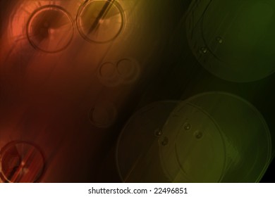 abstract background with green and red circles