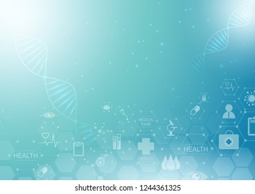 Abstract Background Health Care And Science Icon Pattern Medical Innovation Concept. Illustration