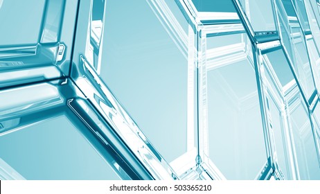 Abstract background from hexagons. 3d illustration. surface of hexagonal tiles closeup