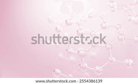 Abstract background hexagons design. science cosmetic technology. concept skin care cosmetics solution. 3d rendering.
