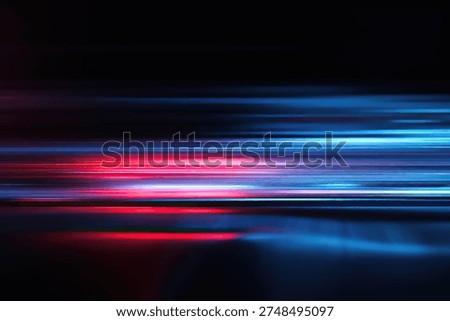 Abstract background with horizontal light streaks in red and blue, creating a sense of speed and motion blur.