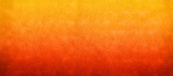 Abstract Background Horror Fiery Orange Degraded Grunge. Summer Gradient Autumn Paint Yellow Top Orange-red Dark Bottom Texture Pattern Retro Wall. Backdrop For Global Warming, Halloween Illustration