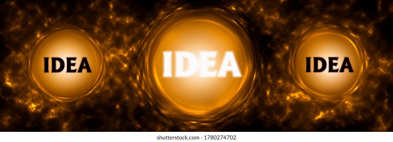 Abstract background with idea concept. Thinking, Success and Creativity. 3d illustration
