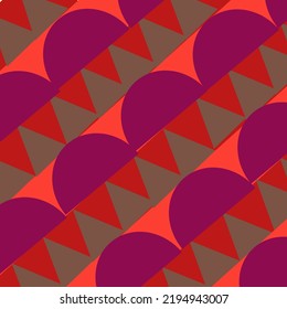 Abstract Background Illustration With Bright Colors Triangle And Semicircle Shape