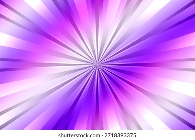 An abstract background image features a vibrant burst of light emanating from the center, with alternating rays of deep purple, light purple, and white. The effect creates a sense of energy and movement, ideal for backgrounds or design elements.