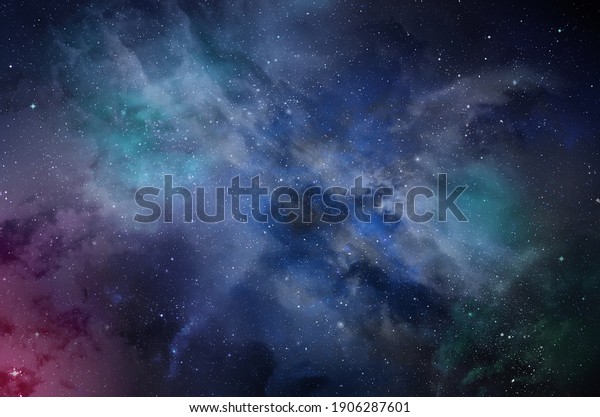 宇宙の抽象的な背景画像 銀河 星空 明るい星 星雲 のイラスト素材