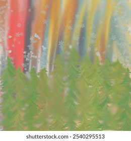 Abstract background image using typical bohemian colors and some christmas colors