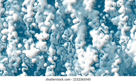 Abstract background with iridescent paint effect. Liquid acrylic artwork with flows and splashes. Mixed paints for background wallpaper. turquoise and white painted surface,