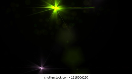 Abstract background with lights in space, 3d rendering computer generated backdrop