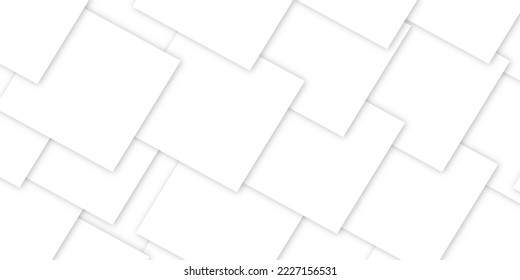 Abstract background with lines white color and similar with geometric design in illustration .soft shadow on neutral light grey textured background.3d architecture pattern design .white paper texture	