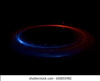 Abstract background. luminous swirl. Elegant glowing circle. Bright spiral. Glow ribbon. Empty space. 
 