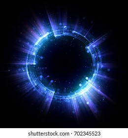 Abstract background. luminous swirling. Elegant glowing circle. Big data cloud. Light ring. Sparking particle. Space tunnel. Colorful ellipse. Glint sphere. Bright border. Magic portal. Energy ball. 