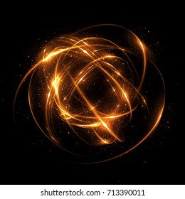 Abstract background. luminous swirling. Elegant glowing circle. Big data cloud. Light ring.Sparking particle. Space tunnel. Colorful ellipse. Glint sphere. Bright border. Magic portal. Energy ball. 