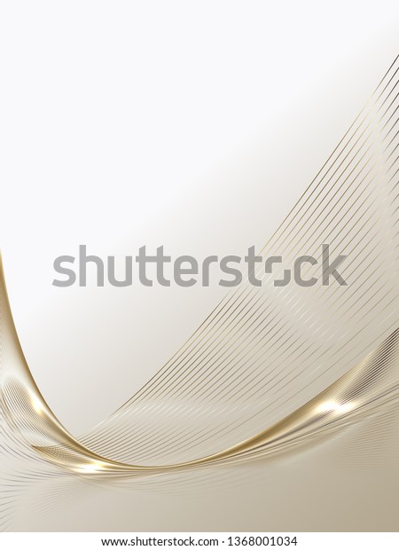 Abstract Background Luxury Gold Lines Brochureposter Stock Illustration ...