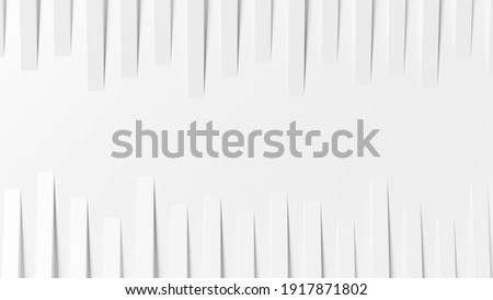 Abstract background made of white long cubes. 3d rendering