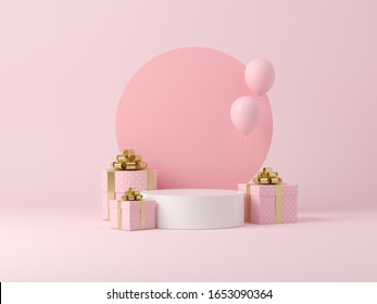 Abstract background, mock up scene geometry shape podium for product display or celebrate. 3D rendering
