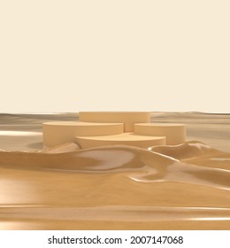 Abstract background, mock up scene geometry shape podium for product display. 3D rendering 