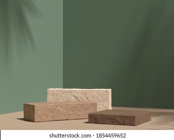 Abstract background, mock up scene with podium geometry shape for product display. 3D rendering