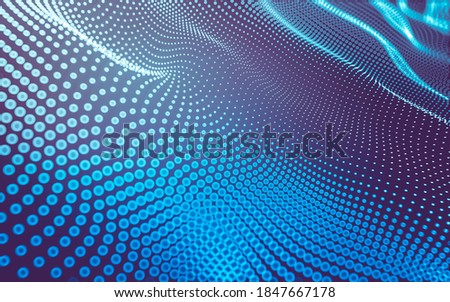 Abstract background. Molecules technology with polygonal shapes, connecting dots and lines. Connection structure. Big data visualization.