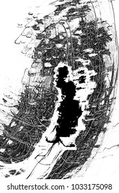 Abstract background. Monochrome texture. Image includes a effect the black and white tones.