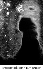 Abstract background. Monochrome texture. Image includes a effect the black and white tones.