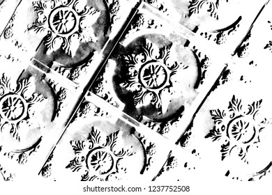 Abstract background. Monochrome texture. Image includes a effect the black and white tones.