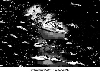 Abstract background. Monochrome texture. Image includes a effect the black and white tones.