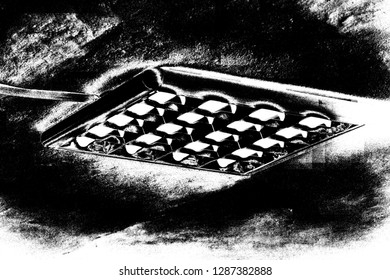 Abstract background. Monochrome texture. Image includes a effect the black and white tones.