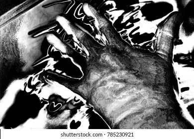 Abstract background. Monochrome texture. Image includes a effect the black and white tones.