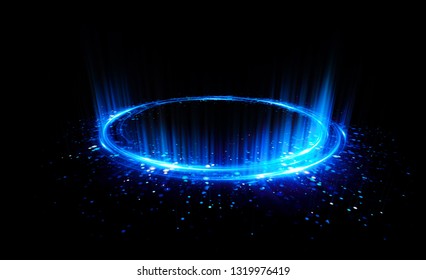 Abstract Background. Motion Swirl. Glowing Circle. Bright Spiral. Glow Podium. Empty Scene. Space Tunnel. Light Ellipse. Glint Galaxy. Oval Stage. Led Studio. Lens Flare. Glare Ring. Show Disc. 