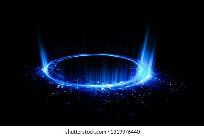 Abstract background. Motion swirl. Glowing circle. Bright spiral. Glow podium. Empty Scene. Space tunnel. Light ellipse. Glint galaxy. Oval stage. Led studio. Lens flare. Glare ring. Show disc.  - Powered by Shutterstock