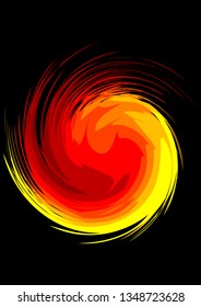 Abstract background of multicolored lines and spots