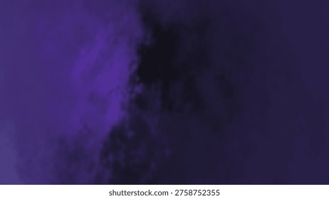 Abstract background Nebulous purple clouds in space 