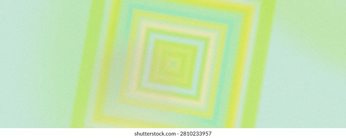 Abstract background with nested neon yellow and green squares featuring soft lighting.