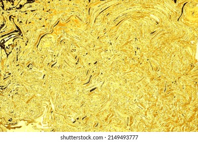 Abstract Background Oil Liquid Gold Toxic Acid Texture Oily Color Abstract Illustration Backdrop