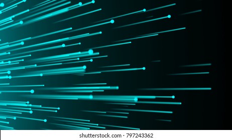 Abstract background with optical fibers. 3d rendering